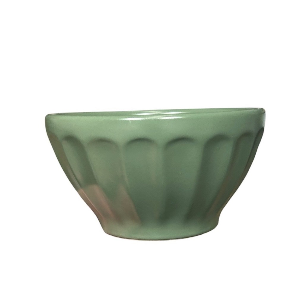 Anthropologie Sage Green Fluted Latte Bowl Made in Portugal Ceramic Dinnerware - Picture 1 of 6
